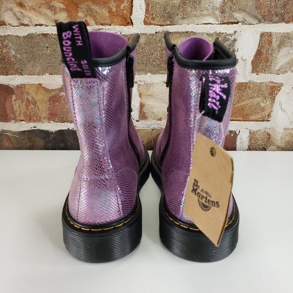 Dr. Martens Shoes Dr Martens 46 Y Pink Glitter Combat Boots Youth